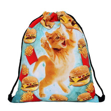 Load image into Gallery viewer, Cat and Hamburger Backpack